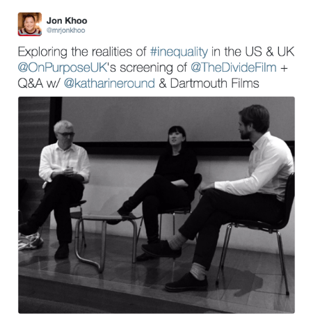 @mrjonkhoo post about The Divide documentary film screening