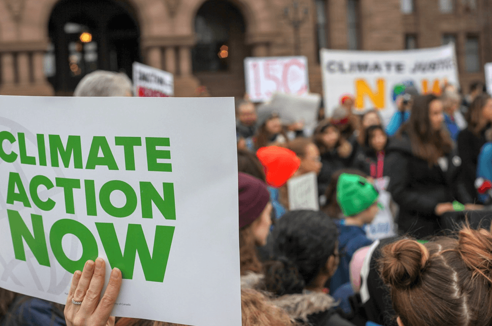 Climate Action Now Protest Sign 